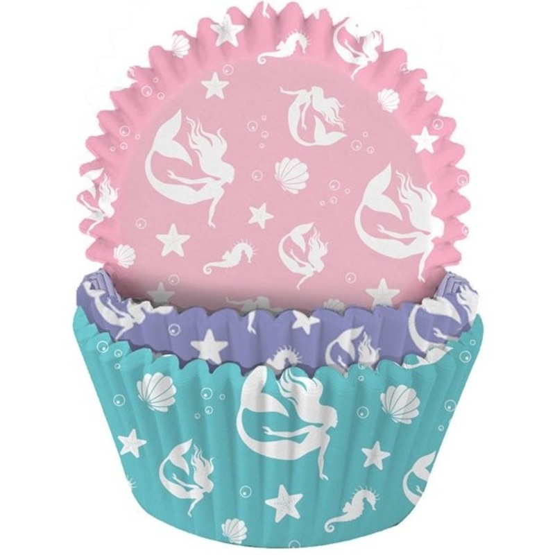 75 Mermaid Treasures cupcake liners