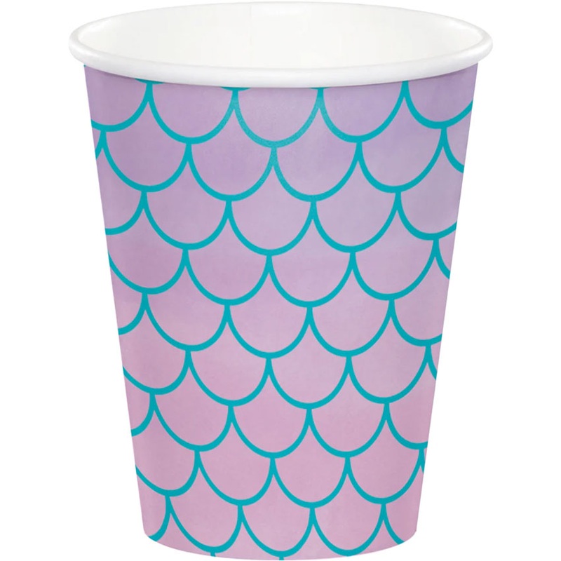 8 Mermaid Treasures paper cups 256ml