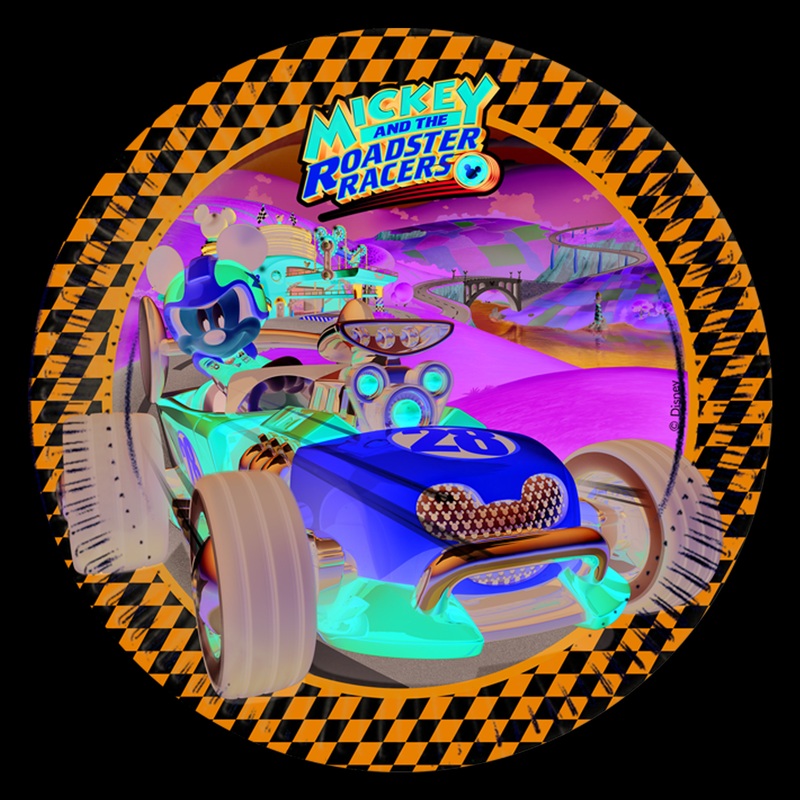 8 racing driver Mickey paper plates 20cm