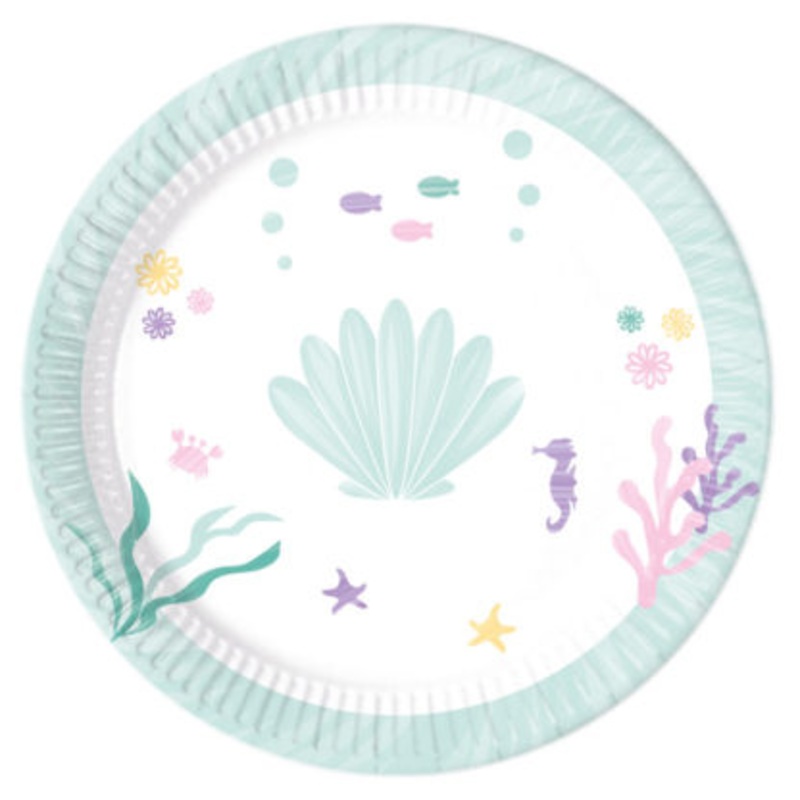 8 underwater world paper plates 23cm