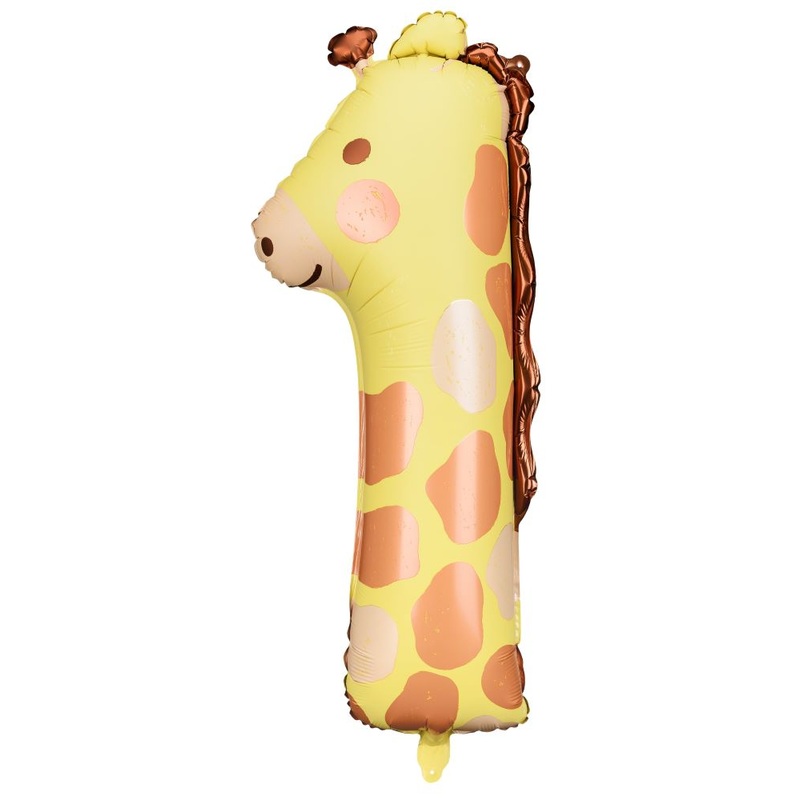 Animal world number 1 foil balloon 82cm