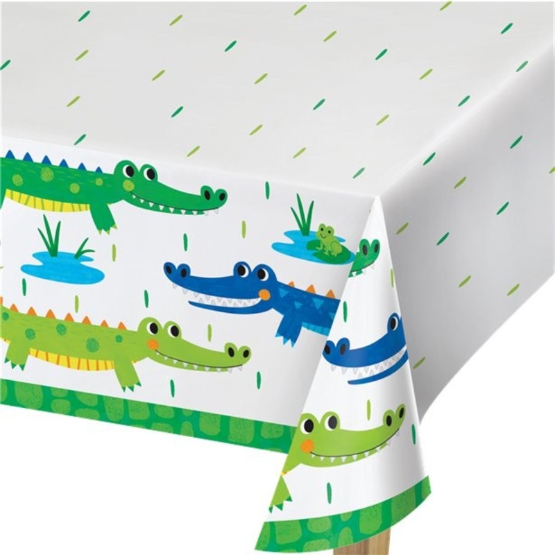 Crocodile party tablecloth 2.59 x 1.37m