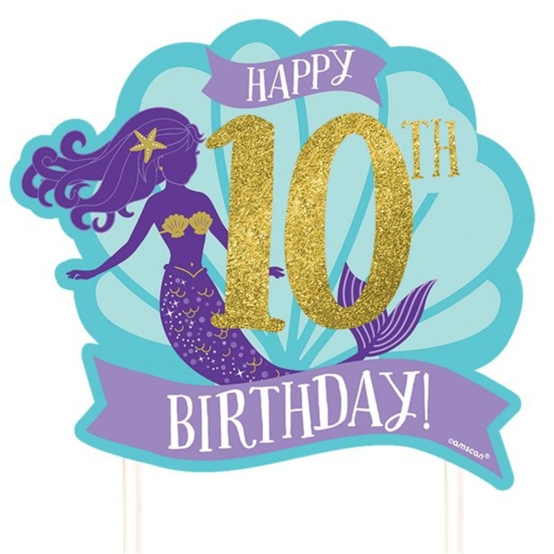 Customizable mermaid cake decoration 26cm