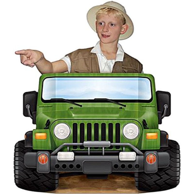 Jungle Safari Truck Photo Props 94 x 64cm