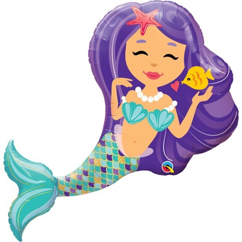 Mermaid foil balloon Perla 97cm