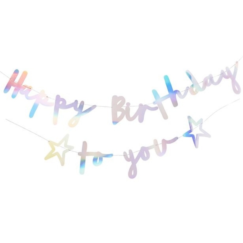 Mother of pearl garland Happy Birthday