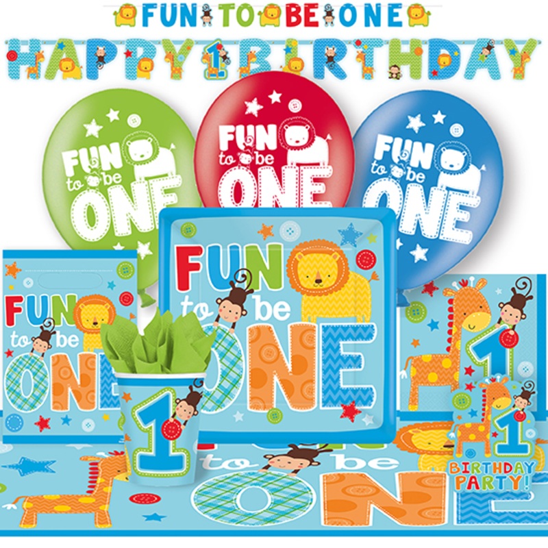 One Wild Boy party package 57 pcs