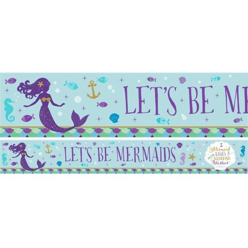 Shellabrate Mermaid paper banner 1m