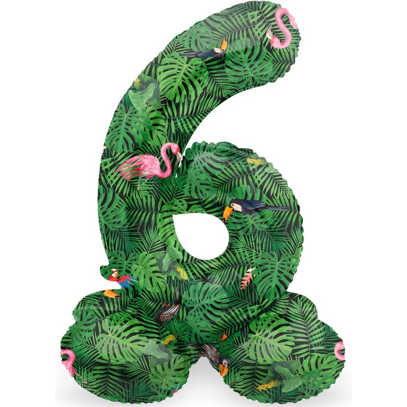 Standing Number 6 Balloon Jungle 41cm
