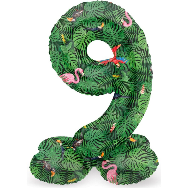 Standing number 9 balloon jungle 72cm