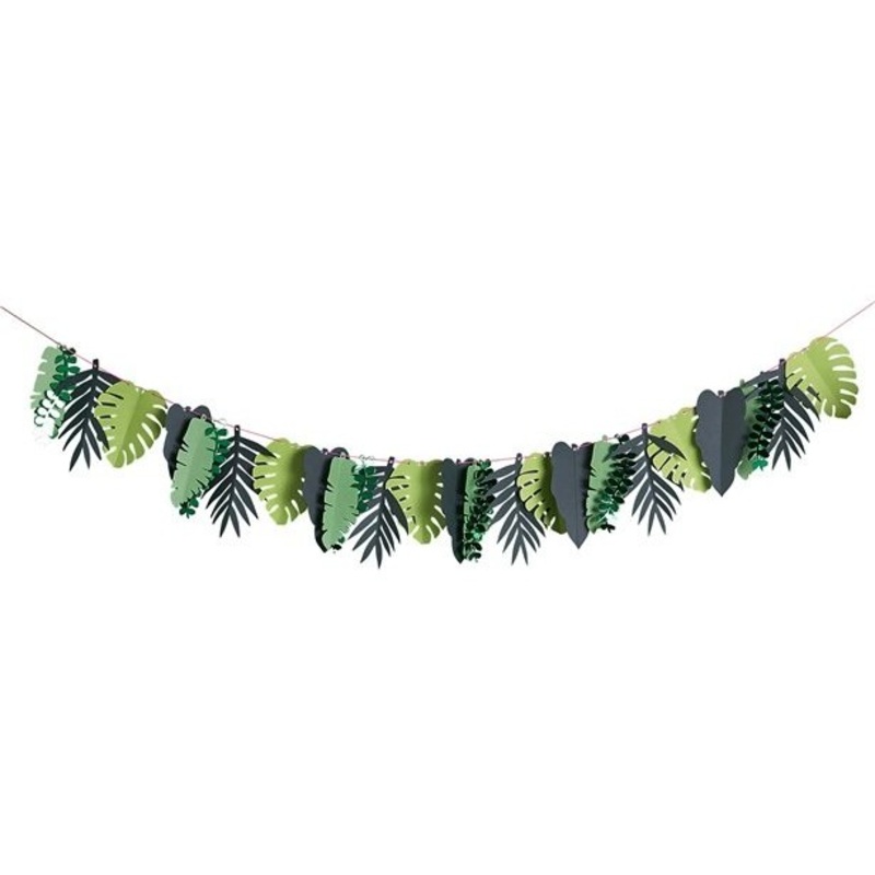 Tropical leaves paper garland 1.85m