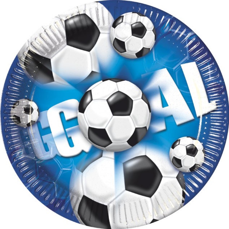10 Kick & Goal soccer paper plates 20cm