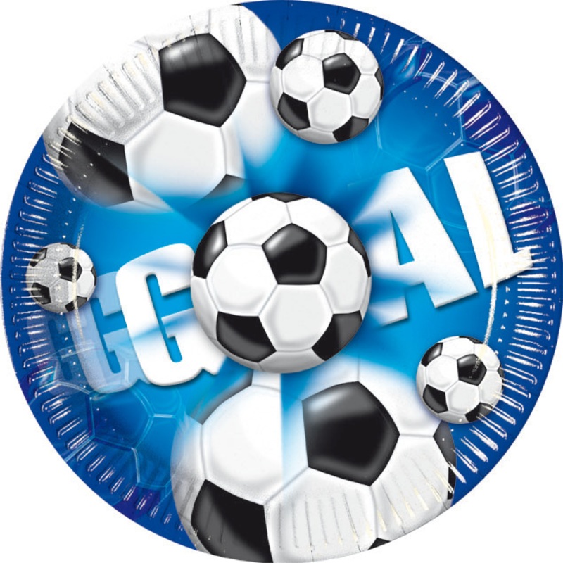 10 Kick & Goal soccer paper plates 23cm