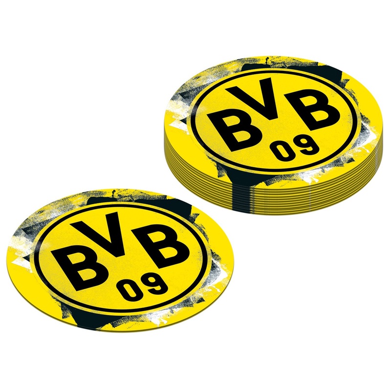 12 BVB Dortmund paper coasters 10.7cm