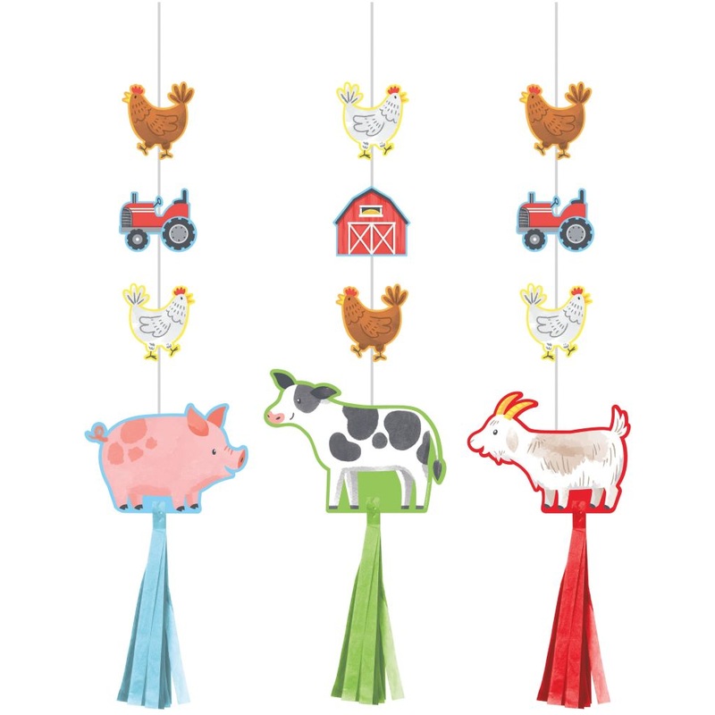 3 colorful farm hangers 67cm