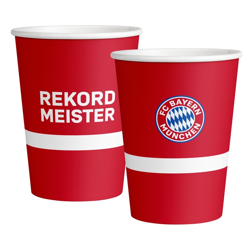 6 FC Bayern Munich paper cups 500ml