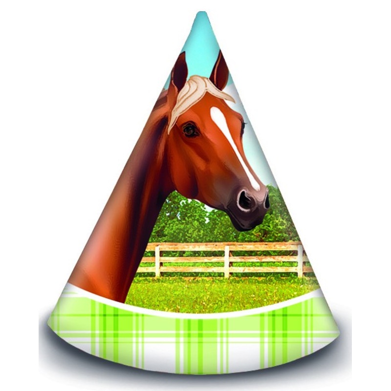 6 Horse Life party hats 16cm