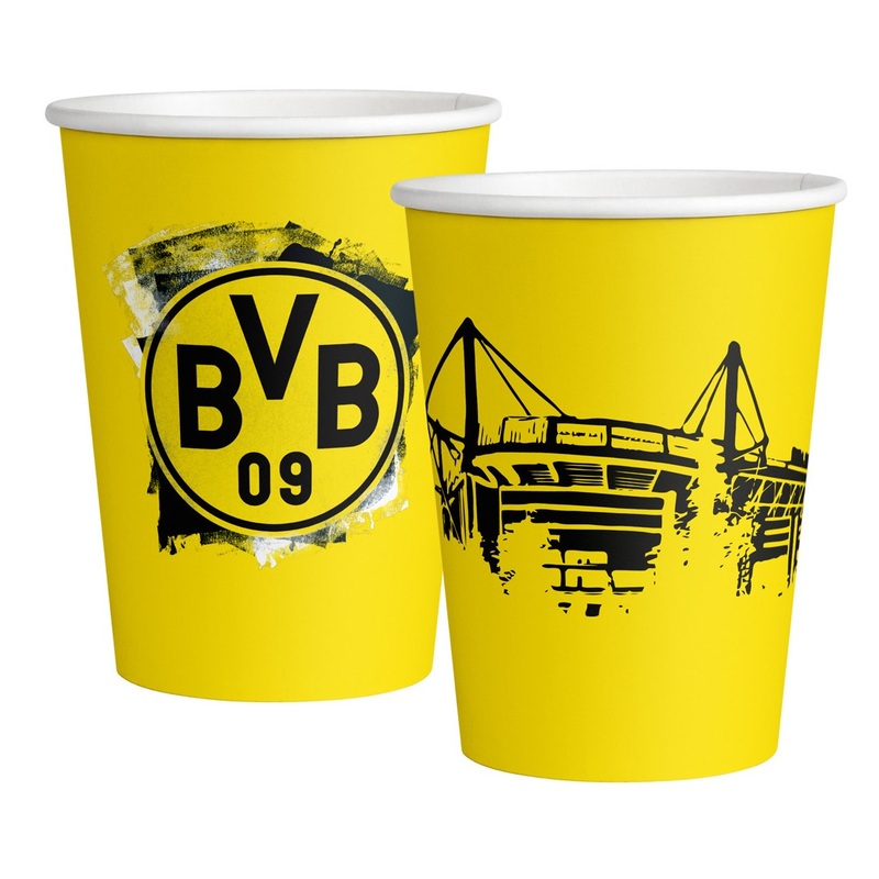8 BVB Dortmund paper cups 250ml
