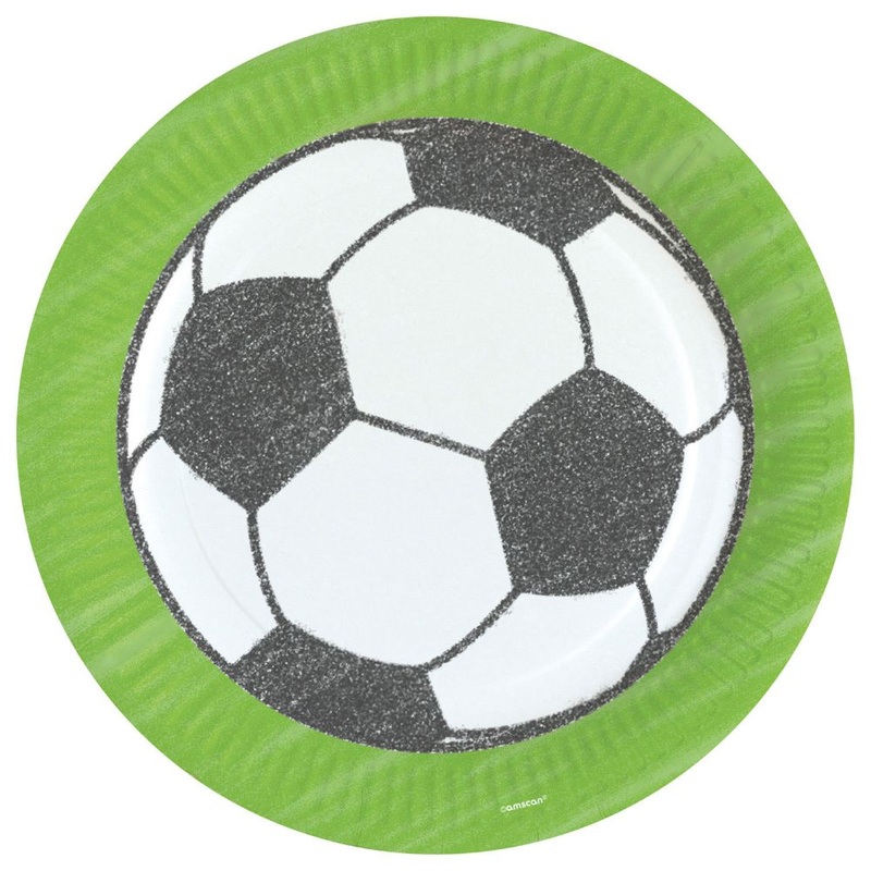 8 foosball party paper plates 23cm