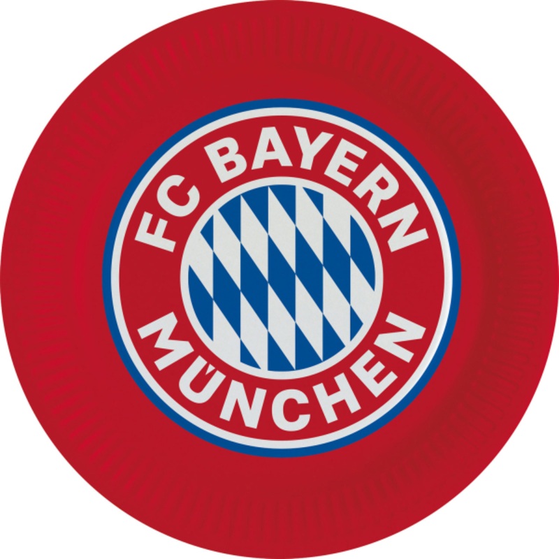 8 paper plates FC Bayern Munich 23cm