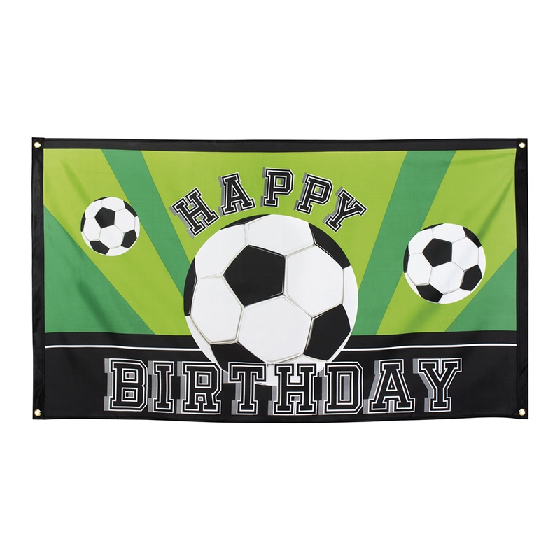 Banner happy birthday soccer party