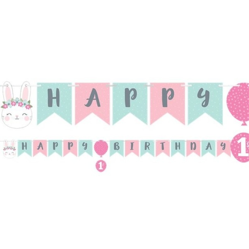 DIY party bunny birthday garland 1.8m