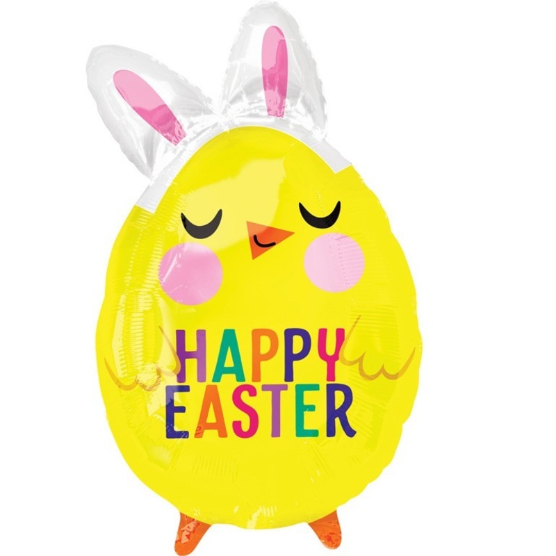 Foil balloon Happy Easter chicks