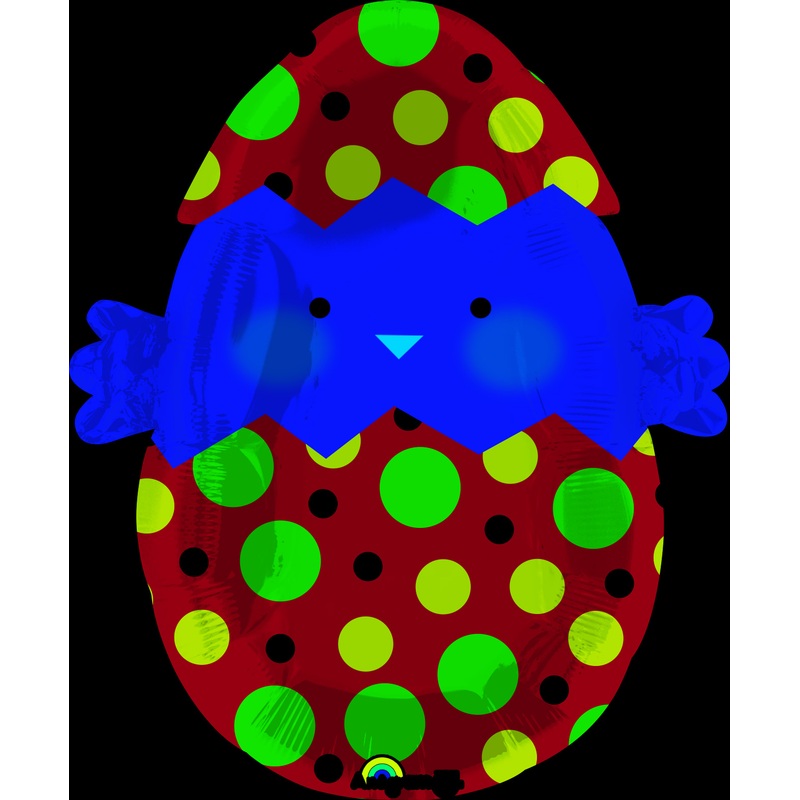 Foil balloon Shy chick in egg