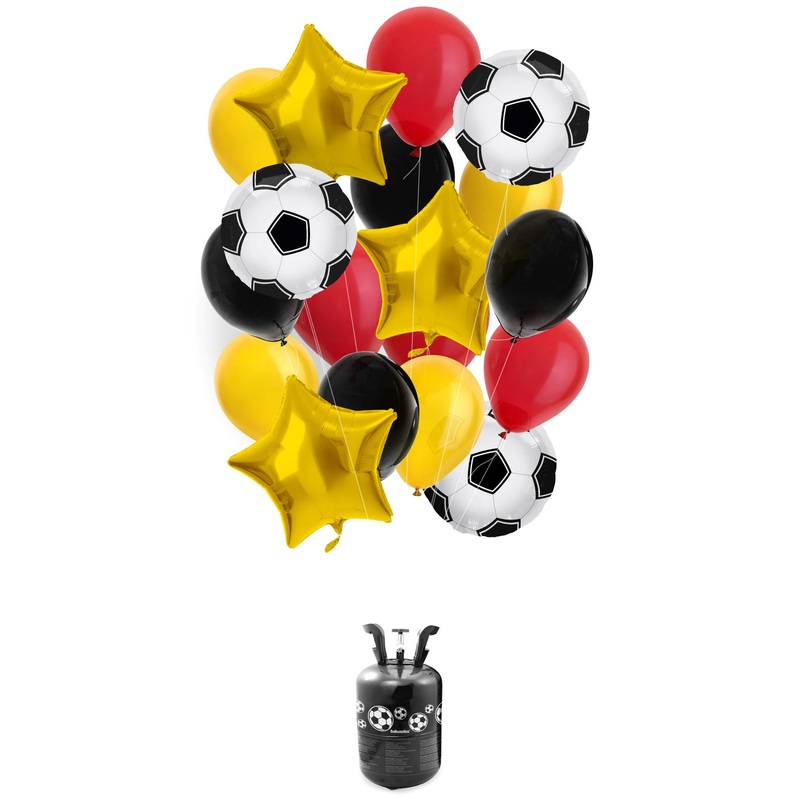 Football fairy tale balloon set with helium bottle