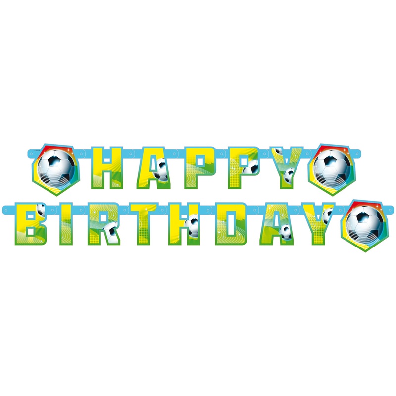 Football Partytime Birthday garland 180x15cm