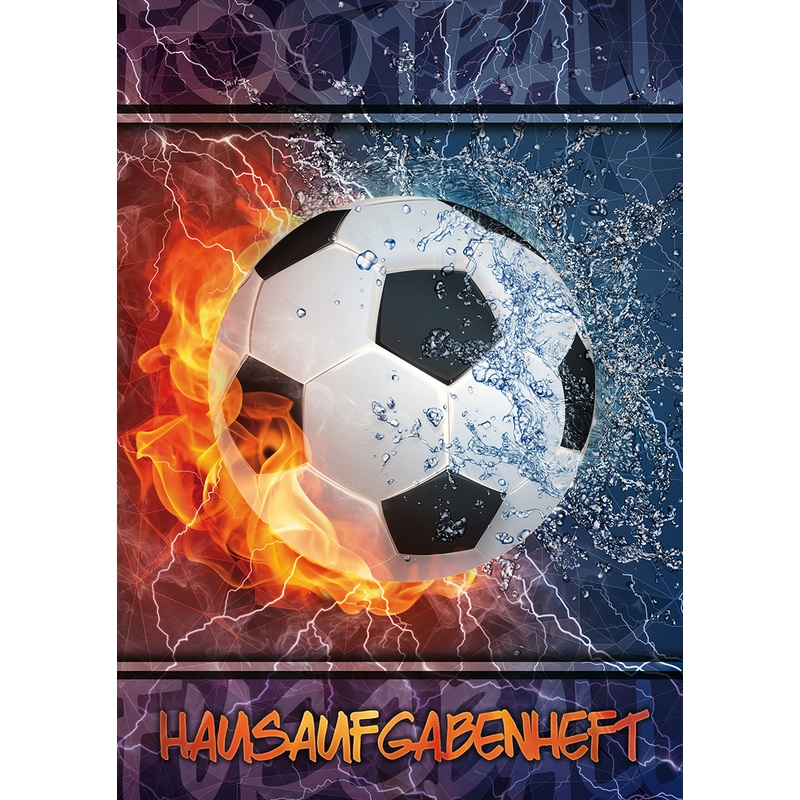 Homework notebook with soccer ball A5