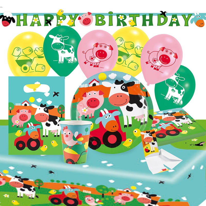 Party set Farm Fun 60 pieces