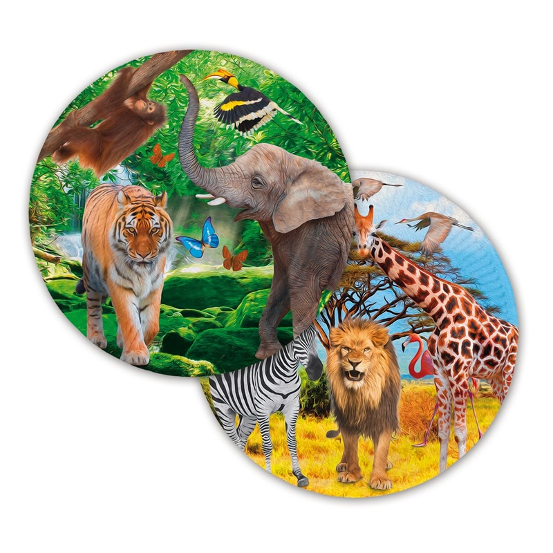 Safari & jungle plates 8 pcs