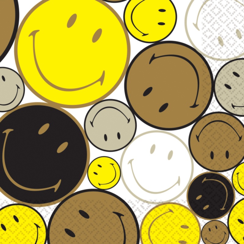 16 Golden Smile napkins 33cm