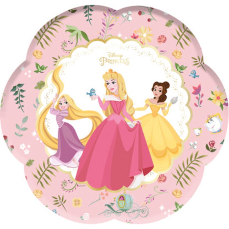 4 Charming Princess paper plates 26cm