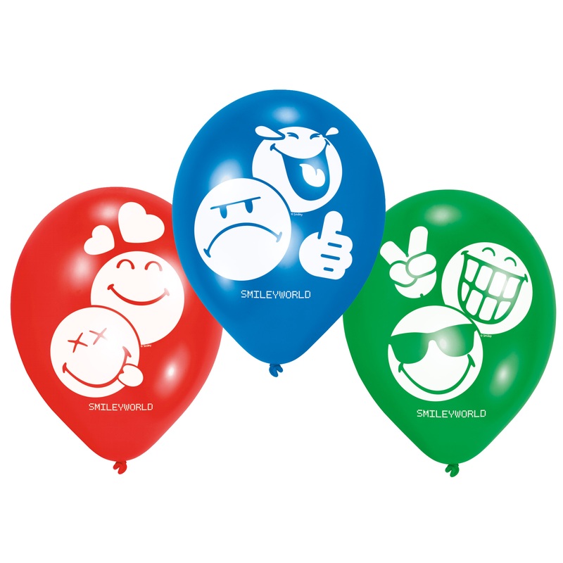 6 Be Emotional Smiley balloons 23 cm