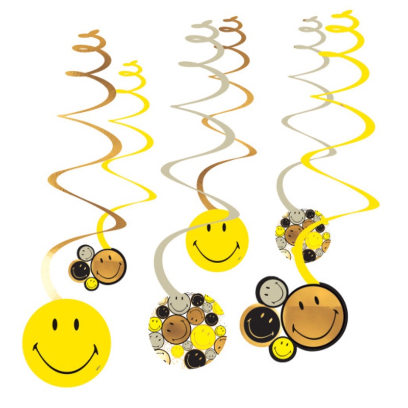 6 Golden Smile spiral hangers 60cm