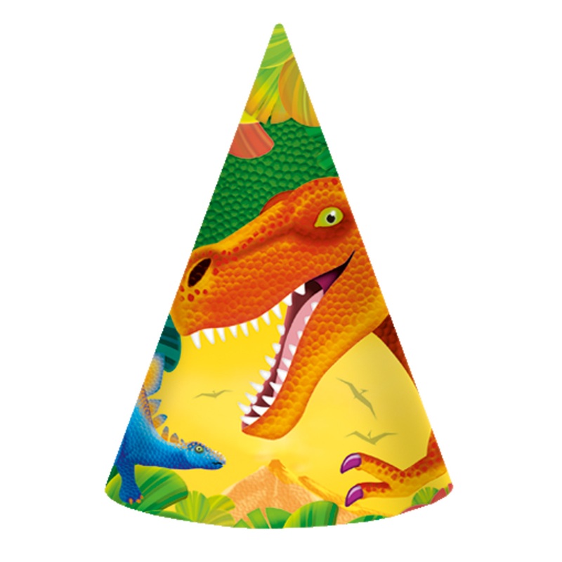 8 dinosaur party hats primeval giants