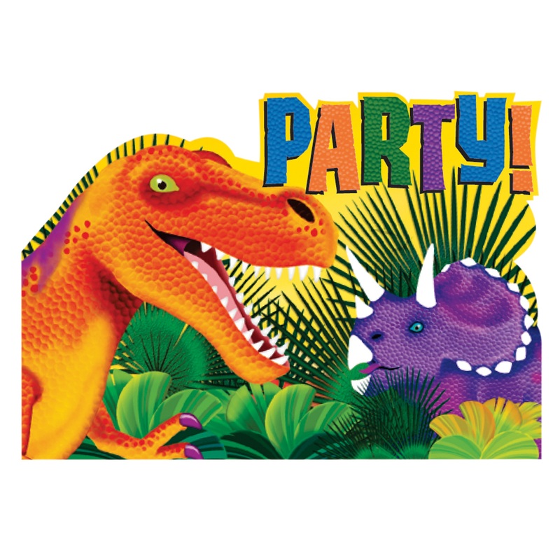 Dino invitation card prehistoric giants