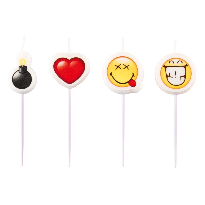 Emoticon cake candle Express Yourself 4 pieces