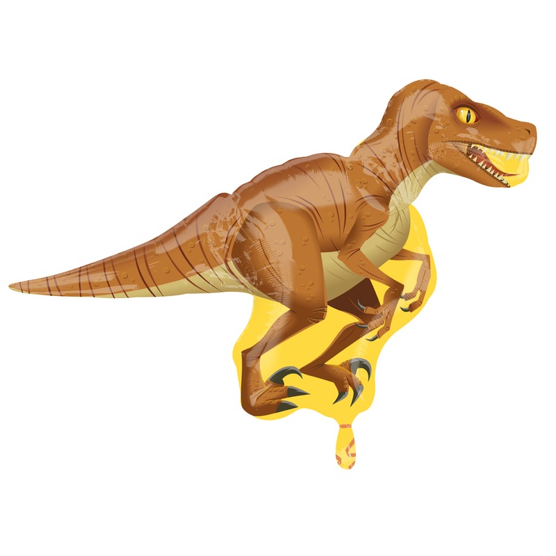 Foil balloon raptor dinosaur