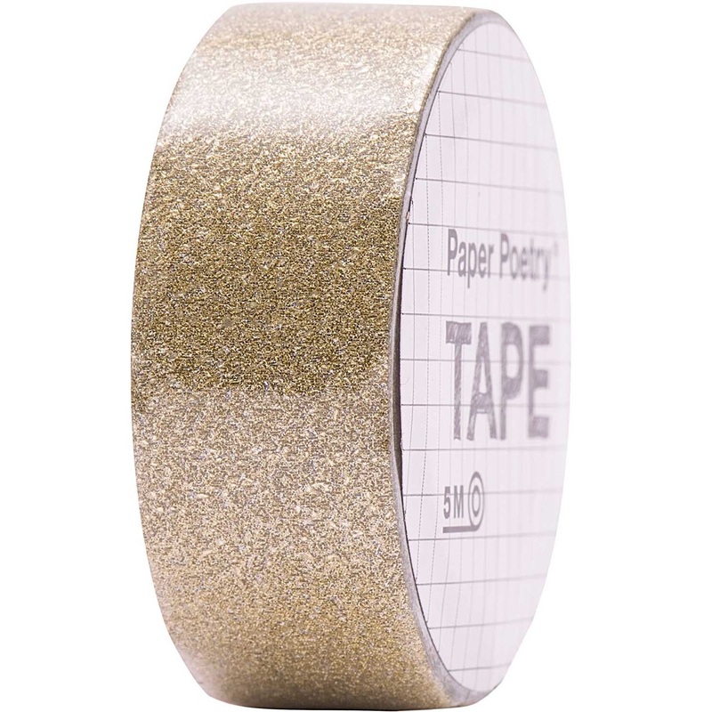 Golden glitter washi tape 5m