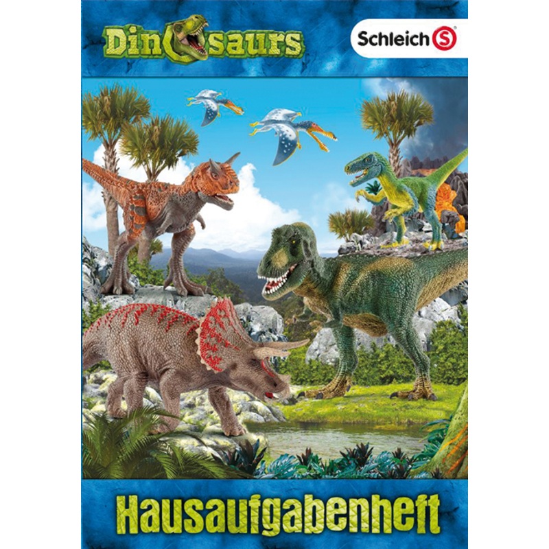 Homework book with dinosaur A5