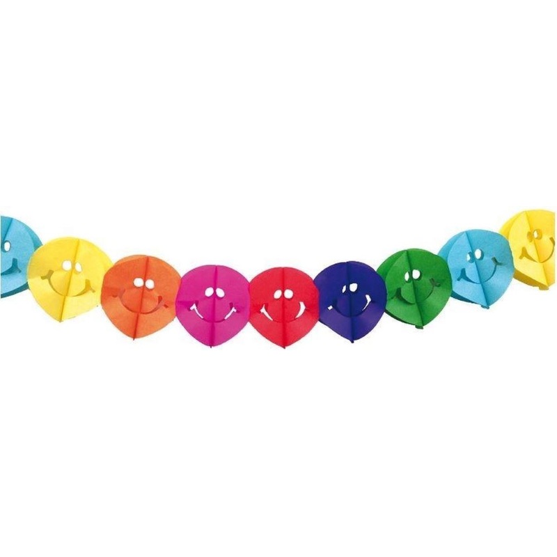 Paper garland Smiling Faces 4m