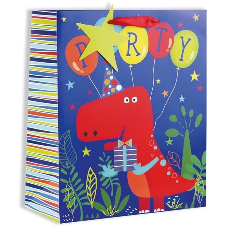 Party Dino gift bag 26.5 x 32.5cm