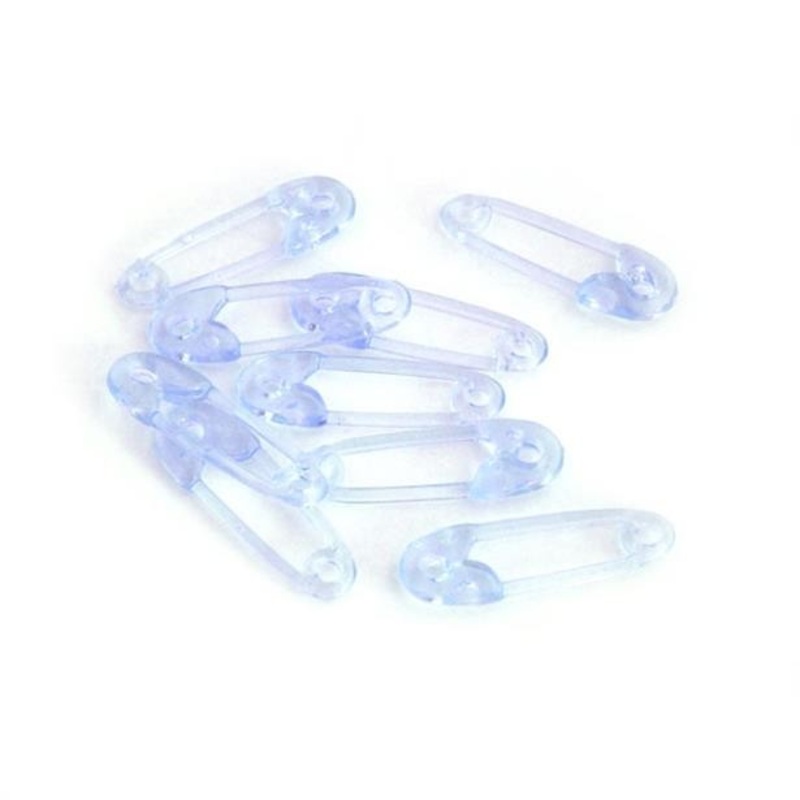 40 blue safety pins Baby Shower 3.75cm