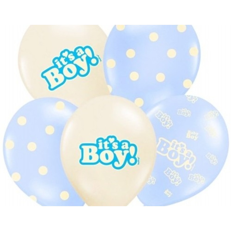 50 balloons Its a Boy vanilla baby blue