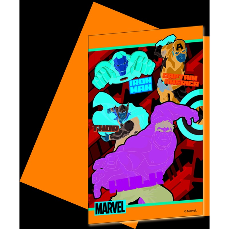 6 Avengers Turbulent party fun invitation cards