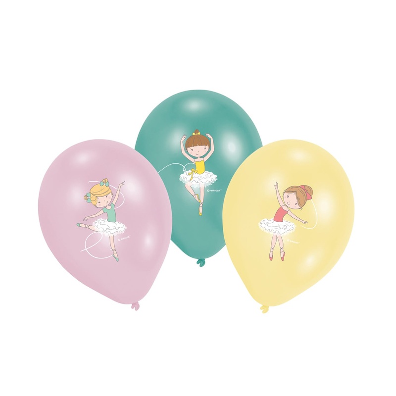 6 small ballerina balloons 28cm