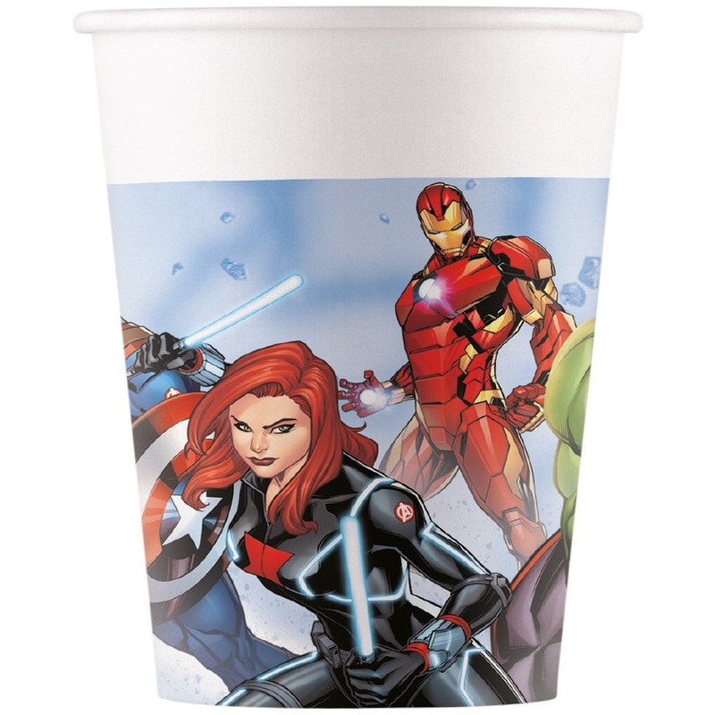 8 Avengers Heroes cups 200ml